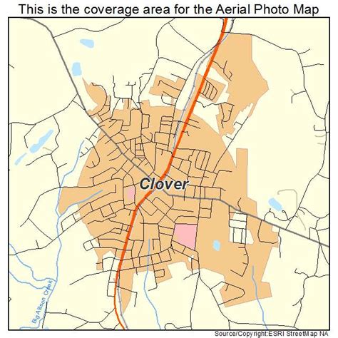 Aerial Photography Map of Clover, SC South Carolina