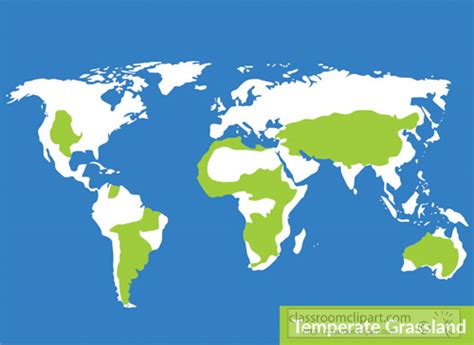 Geography Clipart- temperate-grassland-map-biome-clipart - Classroom Clipart