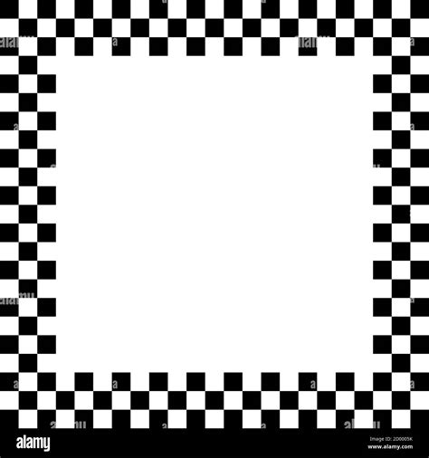 Checkered / Chequered square frame with blank, empty space, copyspace ...