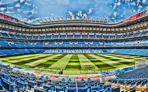 Download wallpapers Santiago Bernabeu, 4k, Real Madrid Stadium, soccer, HDR, football stadium ...