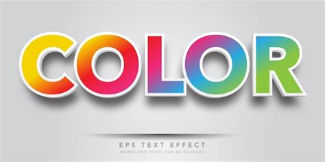 Premium Vector | Color editable text effect