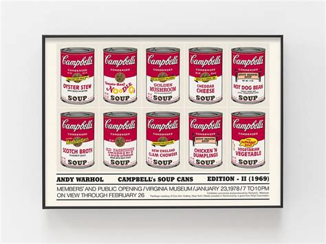 Campbell's Soup Cans II 1969 Exhibition Poster Andy - Etsy