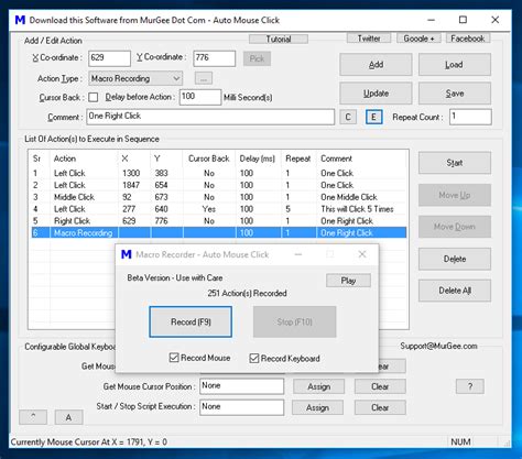 Mouse Click Macro for Mouse Automation on Windows | Software Screenshots