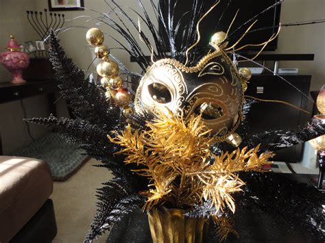 Centerpiece I made for Kailys Masquerade Ball. | Masquerade party decorations, Masquerade party ...