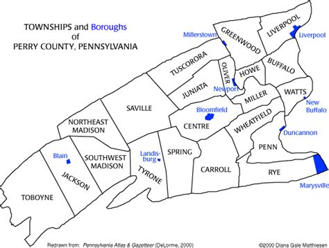 Townships and Boroughs of Perry Co., PA