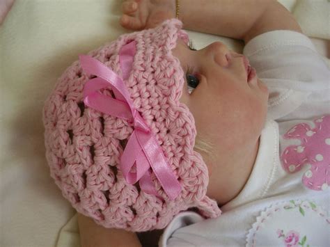 Crochet Baby Hat Pattern Easy Peasy Ribbon and Shells Baby | Etsy