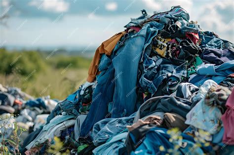 Premium Photo | Pile of discarded clothes in landfill highlighting clothing waste crisis and ...