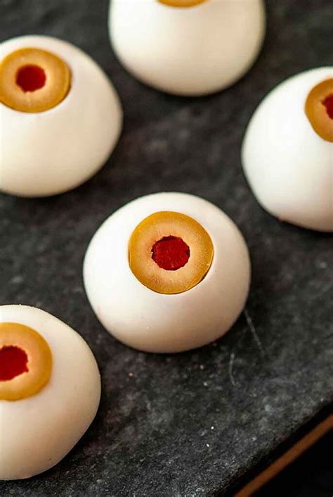 Halloween Party Appetizers - Spooky Deviled Eyeballs