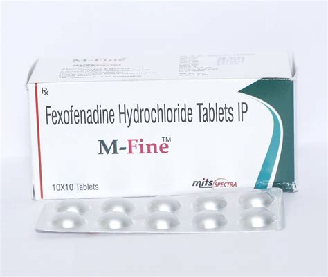 Fexofenadine Hydrochloride Tablets at Rs 990/pack | Fexofenadine Hcl ...