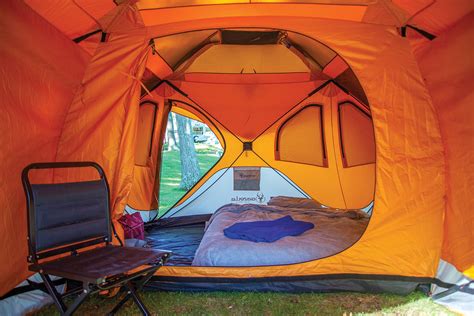 Gazelle Tents T4 Plus Outdoor Pop Up 8 Person Hub Tent with Screen Room, Orange - Missouri Float ...