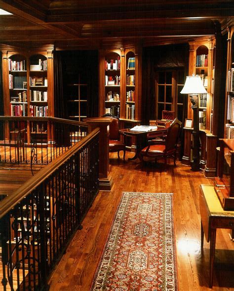 Love the dark wood! in 2020 | Home library design, Home libraries, Home library