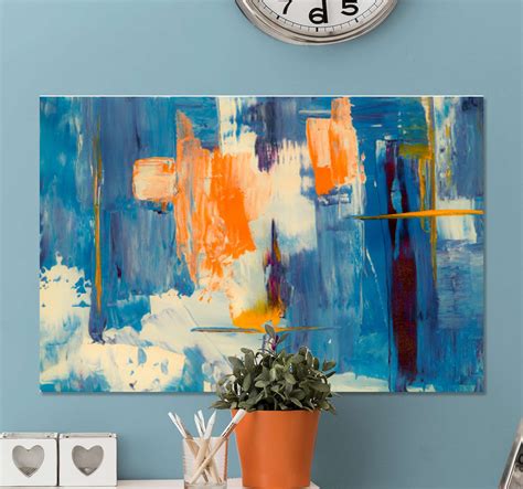 Nordic Paint Splash abstract framed wall art - TenStickers