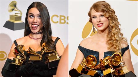 Olivia Rodrigo Dropped and Broke Her Grammy, Just Like Taylor Swift in ...