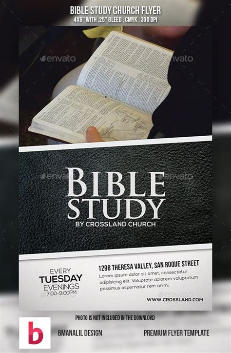 This flyer is suitable for a Christian Churchs Bible Study program ...