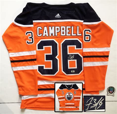 Jack Campbell Signed Jersey Edmonton Oilers Beckett BAS - Memorabilia For Less