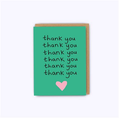 Thank You Card Thank You Friend Card Many Thanks Friendship - Etsy