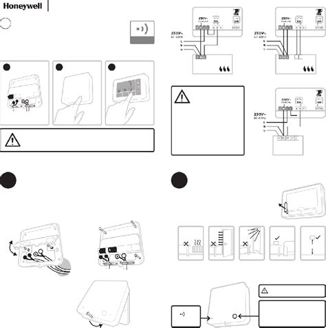 Honeywell T4R Thermostat Quick start installation manual PDF View/Download