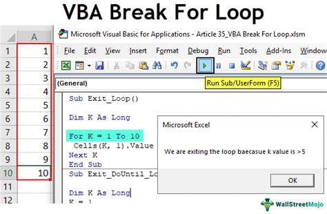 VBA Break For Loop | How to Exit For Loop in Excel VBA?