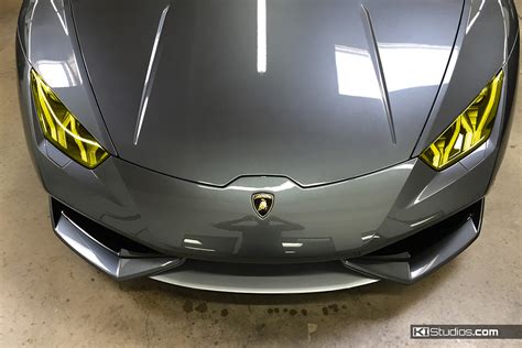 Lamborghini Huracan Headlight Film Tint and Protection - Yellow - Smoke ...