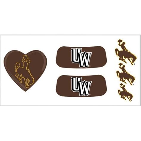 Wyoming Cowboys Mustache Temporary Tattoo Pack | Official Wyoming ...