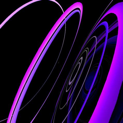 Purple circles, neon, circle, holes, floating, blue, black, HD phone ...