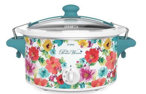 The Pioneer Woman Portable Slow Cooker, 6 Quart Capacity, Removable ...