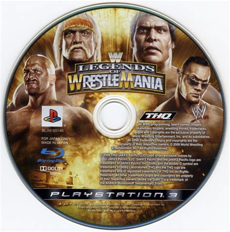 WWE Legends of WrestleMania (2009) PlayStation 3 box cover art - MobyGames