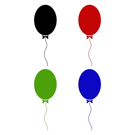 Set Of Balloons On White Background 2148769 Vector Art at Vecteezy