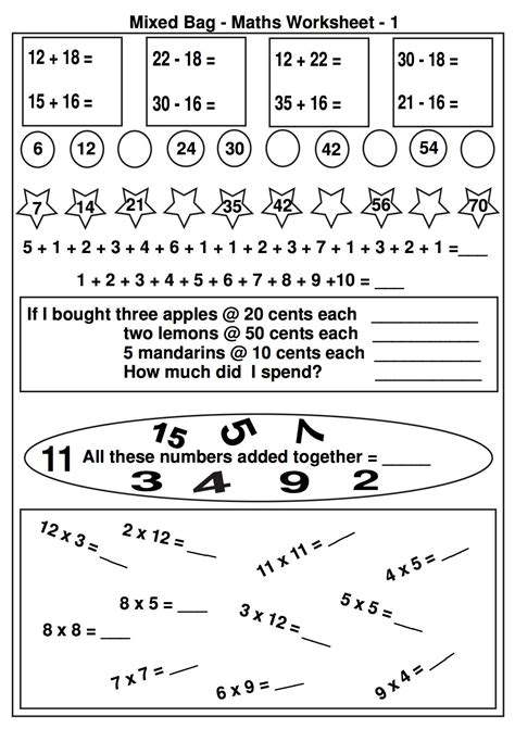 Print out free math worksheets and printable math activities for elementary students. Link to ...