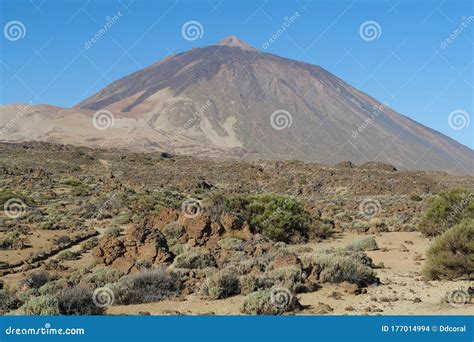 Volcano Teide, Tenerife Island, Canary Islands, Spain Stock Photo - Image of canarian, hill ...