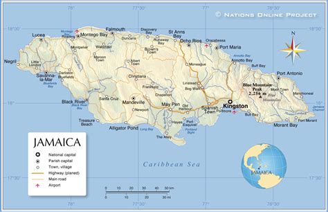 Political Map of Jamaica - Nations Online Project