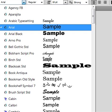 Adobe Photoshop Fonts List - hoperenew