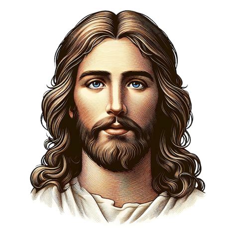 Premium Vector | Jesus christ portrait clip art cartoon character ... - Clip Art Library