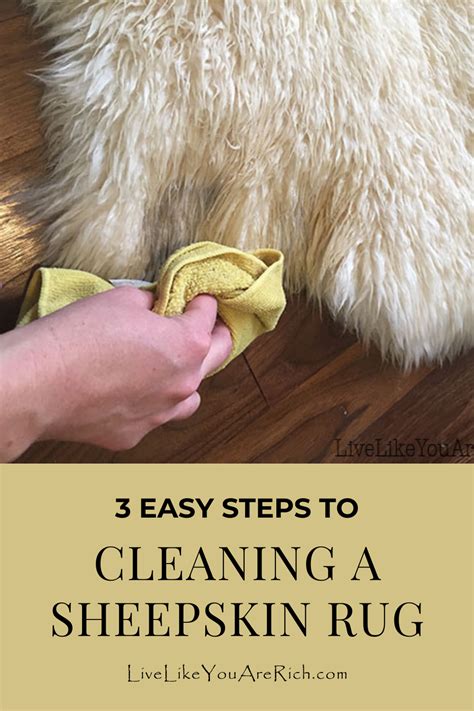 3 Easy Steps to Cleaning a Genuine Sheepskin Rug - Live Like You Are Rich | Sheepskin rug, Rugs ...