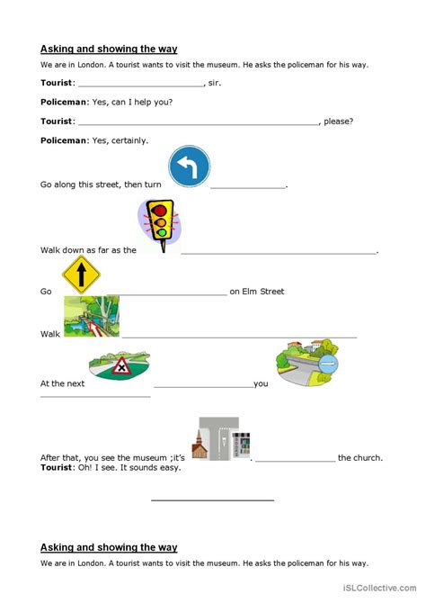 Showing the way: English ESL worksheets pdf & doc