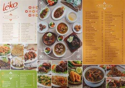 Menu at Warung Leko restaurant, Tangerang, Summarecon Mall Serpong 1