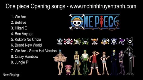 One piece Opening songs - Những bài hát mở đầu One piece - Part 1 - Có file MP3 - YouTube