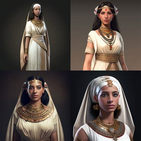 Ancient Egyptian women by artificial intelligence in 2023 | Ancient egyptian clothing, Egyptian ...