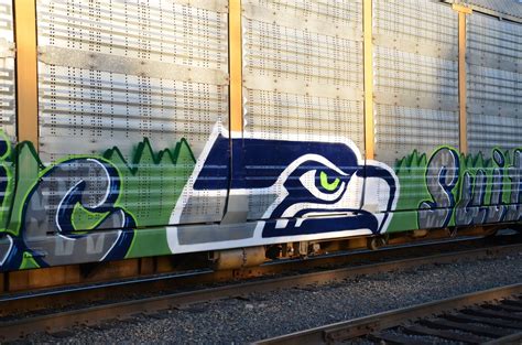 Seahawks graffiti not a big sea hawks fan but ! Seattle Seahawks Football, Seattle Sports ...