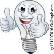 900+ Light Bulb Cartoon Character Lightbulb Mascot Clip Art | Royalty ...