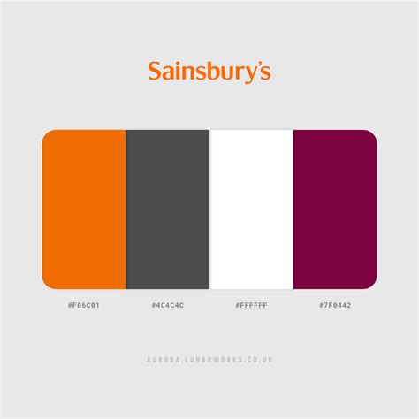 Sainsbury's Colour Palette | Logo color schemes, Color design ...