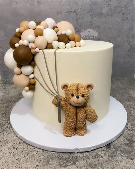 Teddy bear baby shower cake | Bear baby shower cake, Shower cakes, Teddy bear baby shower