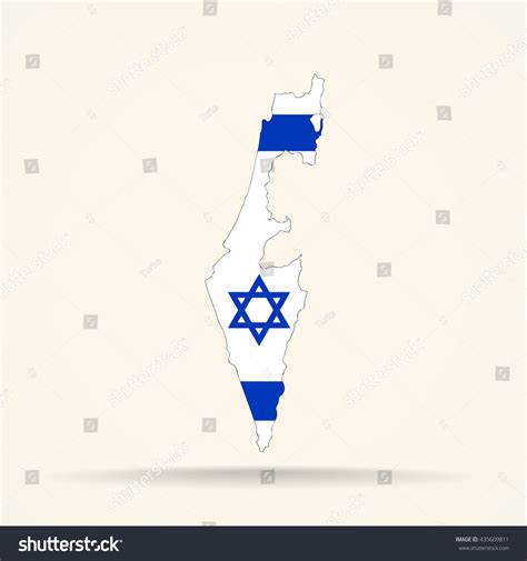 Map Israel Israel Flag Colors Stock Illustration 435609811 | Shutterstock