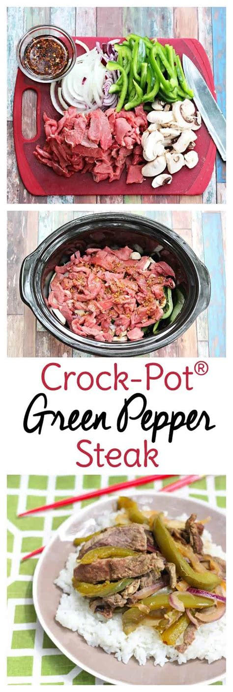 Crock Pot Green Pepper Steak | Sweet T Makes Three