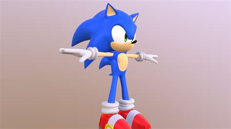 Sonic The Hedgehog - 3D model by Yellow Drill (@yellowdrill) [45a0e73] - Sketchfab