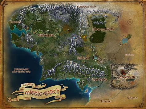 Map of eriador a land of middle earth in lord of the rings online lotro ...