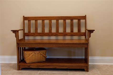 furniture-wooden-entry-way-bench-with-arms-back-and-single-ample-storage-underneath-for-woven ...