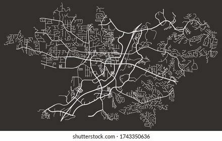 Urban Vector Street Map Alpharetta Georgia Stock Vector (Royalty Free) 1743350636 | Shutterstock