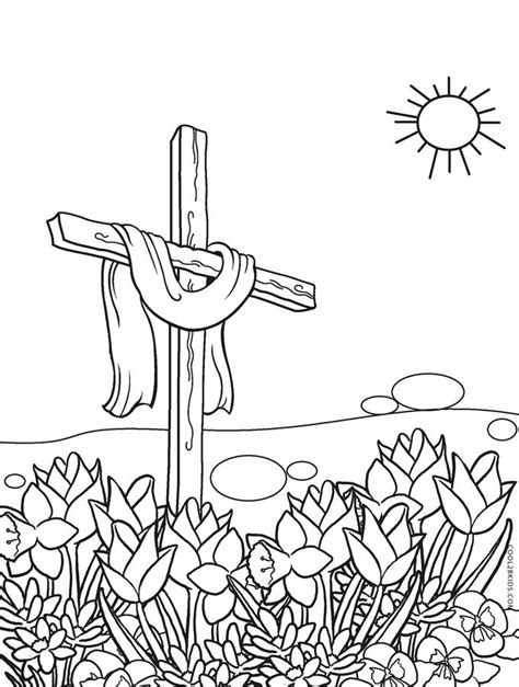 Methodist Cross Coloring Page Coloring Pages