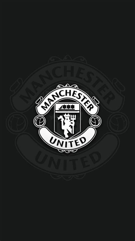 Man Utd Logo Black and White